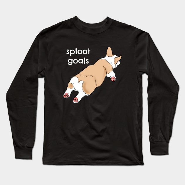 Funny Corgi Sploot Long Sleeve T-Shirt by sockdogs